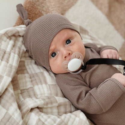 Baby boy butt flap footie pajamas