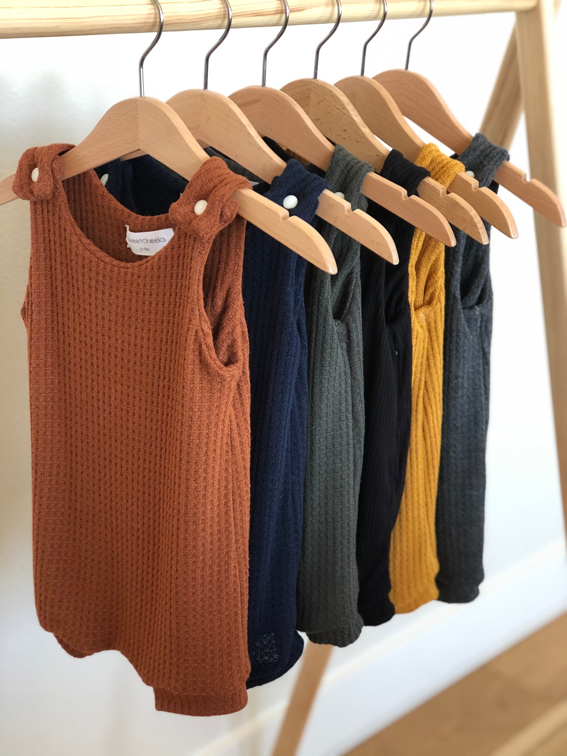 handmade sleeveless baby rompers