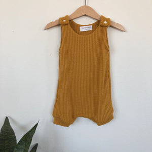 yellow tank romper for baby