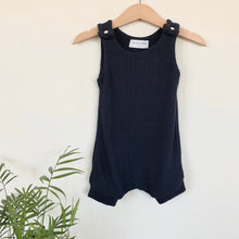 Load image into Gallery viewer, navy baby boy summer jumpsuit
