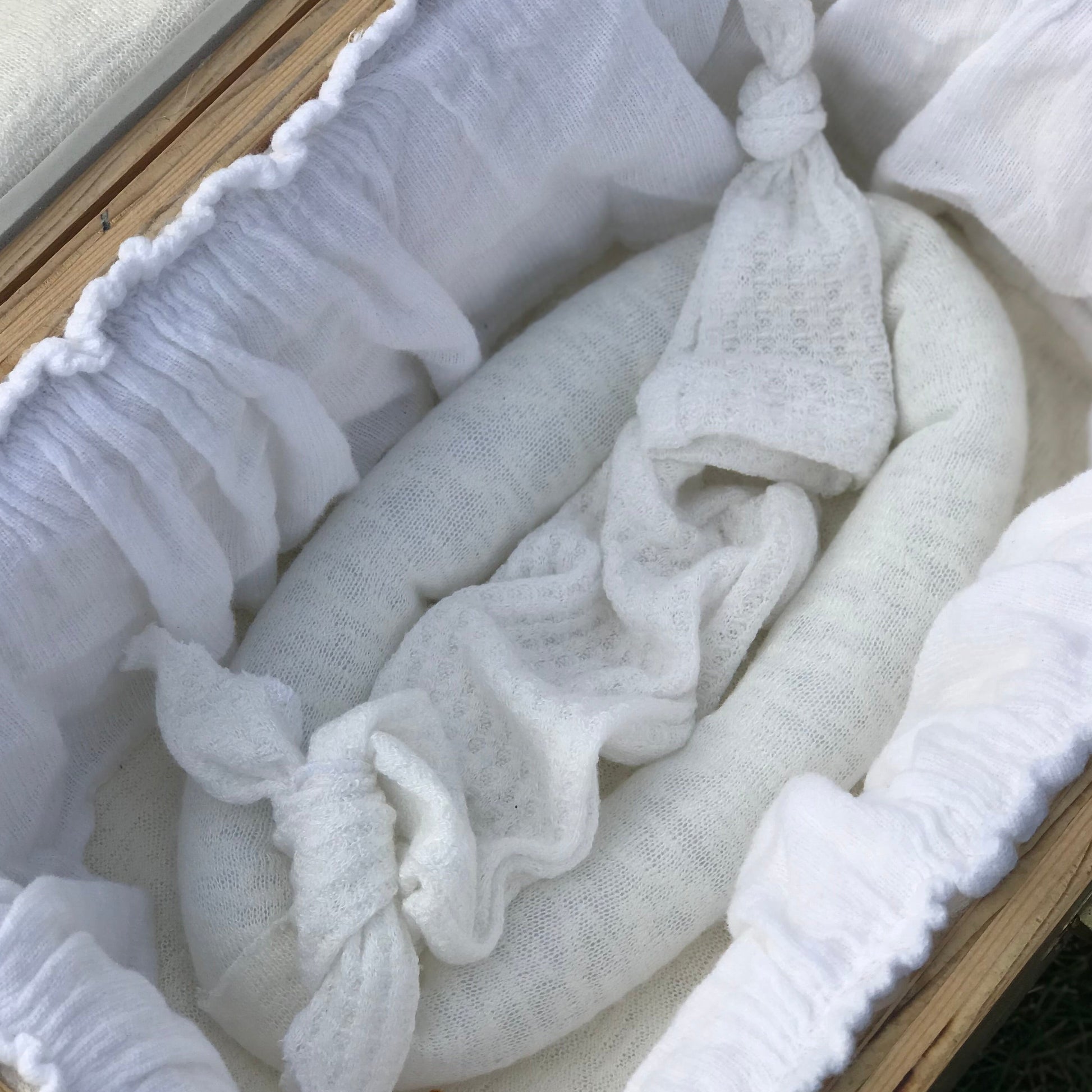 white stillborn outfit