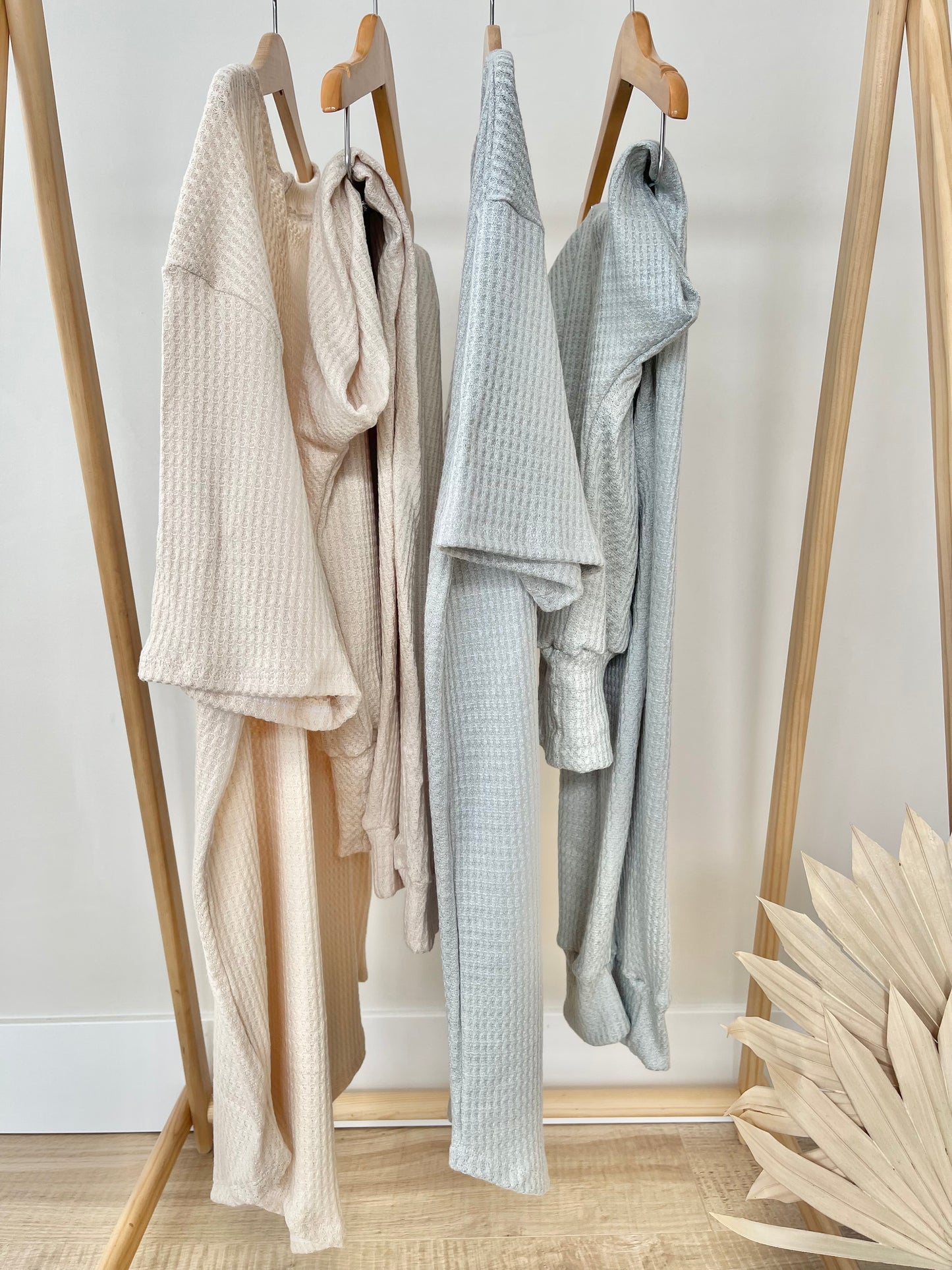 ladies waffle lounge pajamas