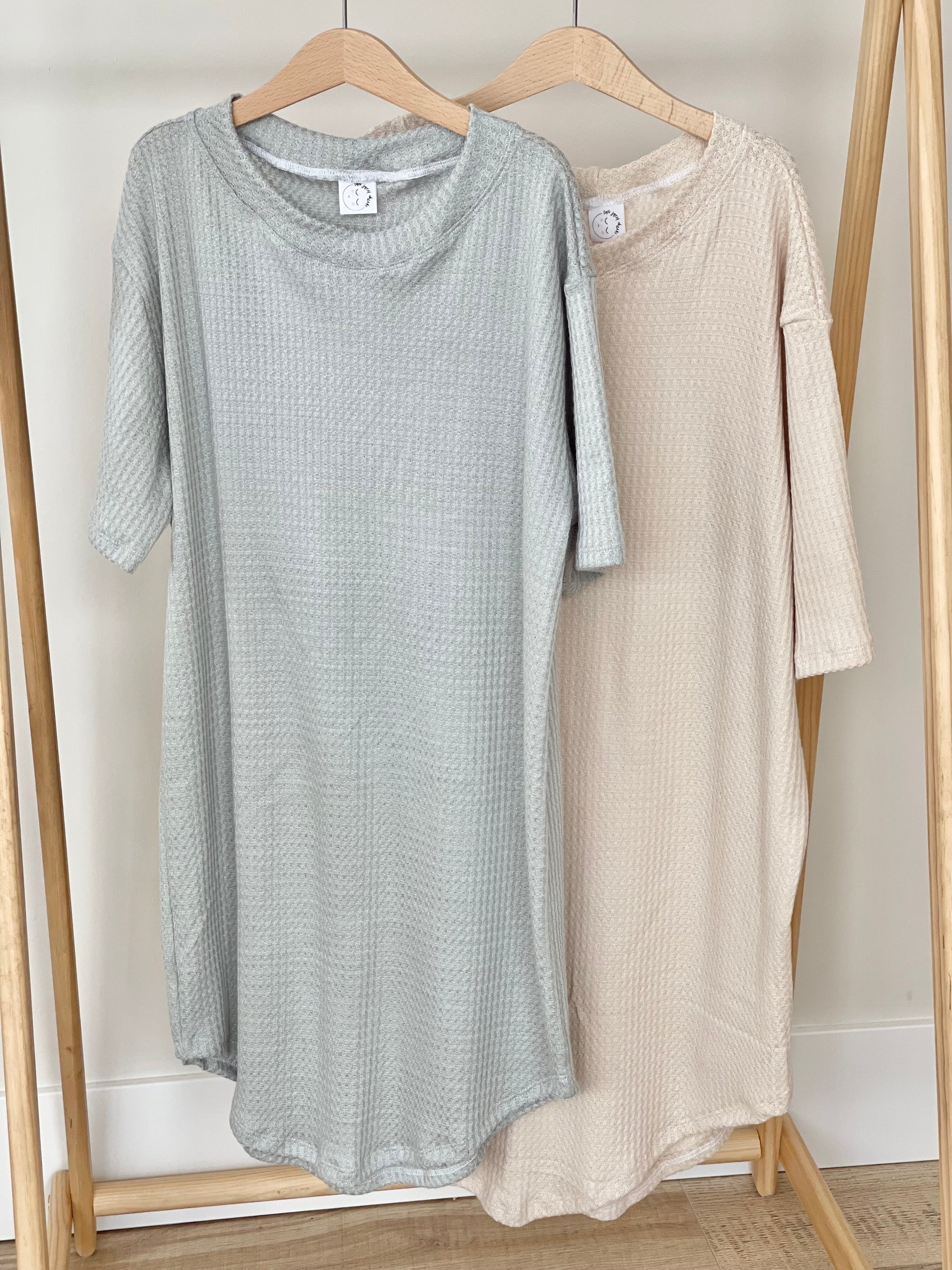 ladies waffle knit pajamas