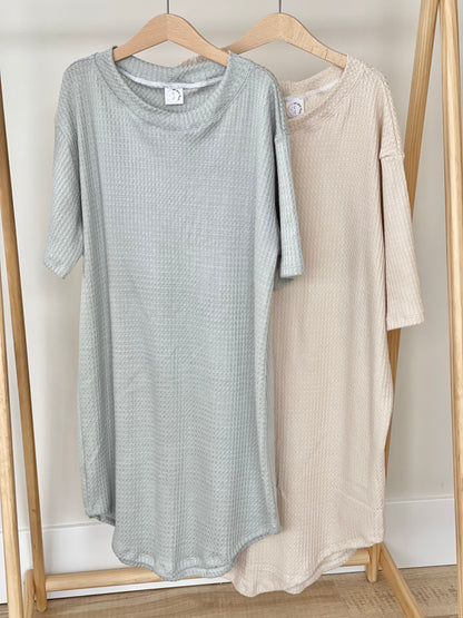 ladies waffle knit pajamas