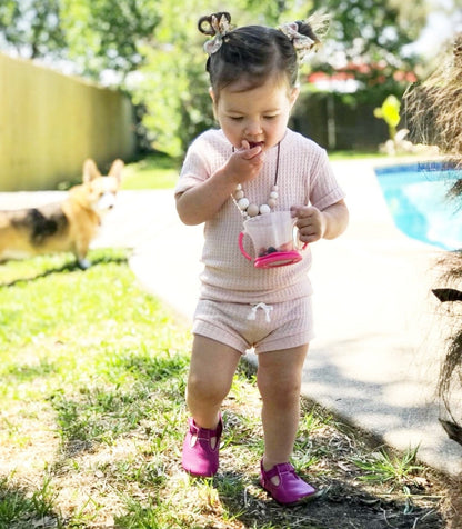 handmade baby girl bummies set