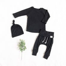 Load image into Gallery viewer, newborn black coming home outfit
