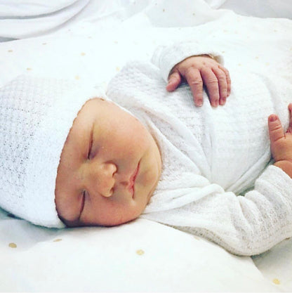 white waffle baby outfit