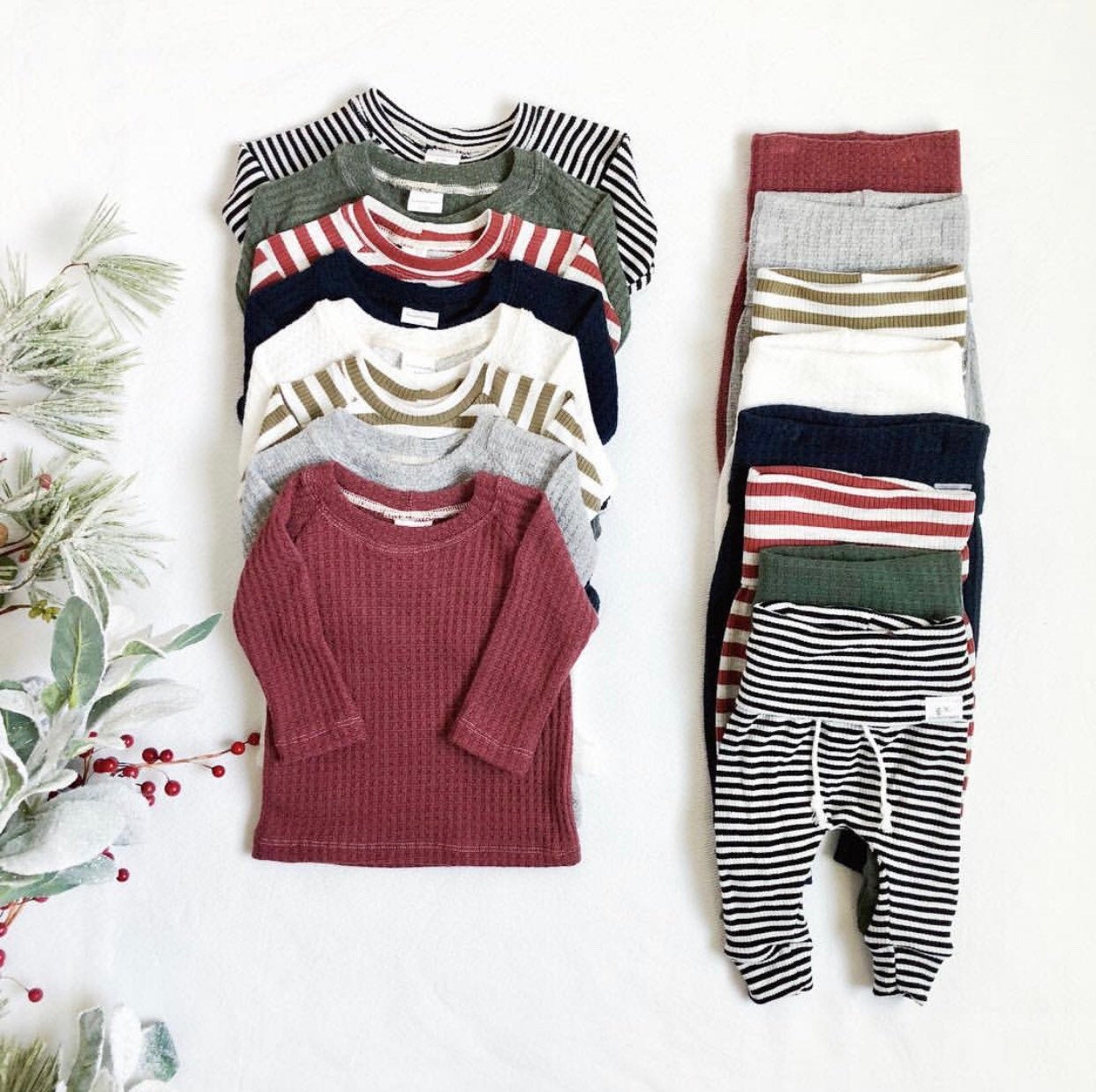 neutral baby christmas pajamas