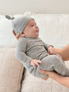 Gray newborn boy coming home outfit, gender neutral baby clothes, baby boy clothes, preemie baby clothes, waffle baby clothes, boho baby.
