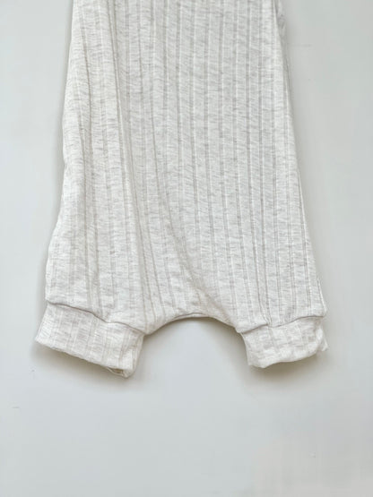 Oatmeal rib summer tank romper, gender neutral, overalls, sleeveless romper, baby boy clothes, baby girl clothes, beach outfit, boho.