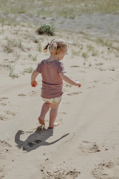 Summer baby girl clothes, floral girl clothes, bummies outfit, two-piece, toddler girl outfit, short sleeve, vintage summer outfit - Laylie