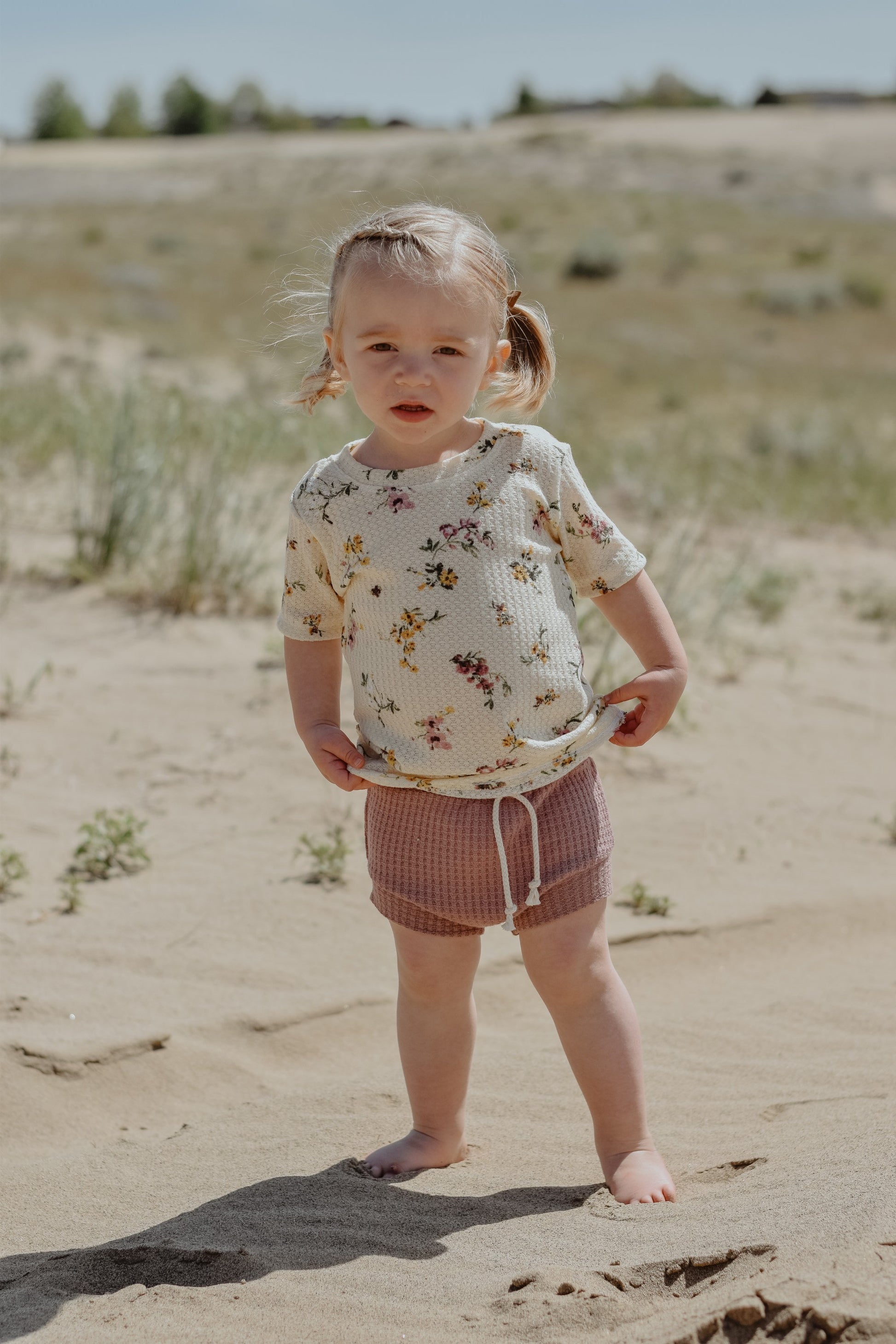 Summer baby girl clothes, floral girl clothes, bummies outfit, two-piece, toddler girl outfit, short sleeve, vintage summer outfit - Laylie