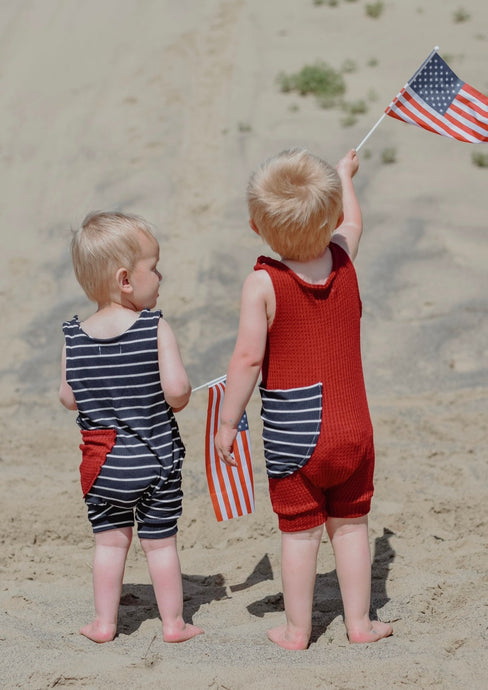 4th of july bubble romper for baby
