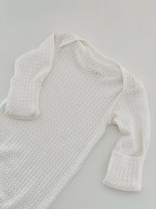 soft newborn white gown