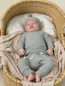 soft baby boy waffle knit clothes