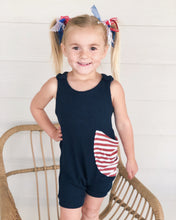 Load image into Gallery viewer, fourth of july kids tank romper
