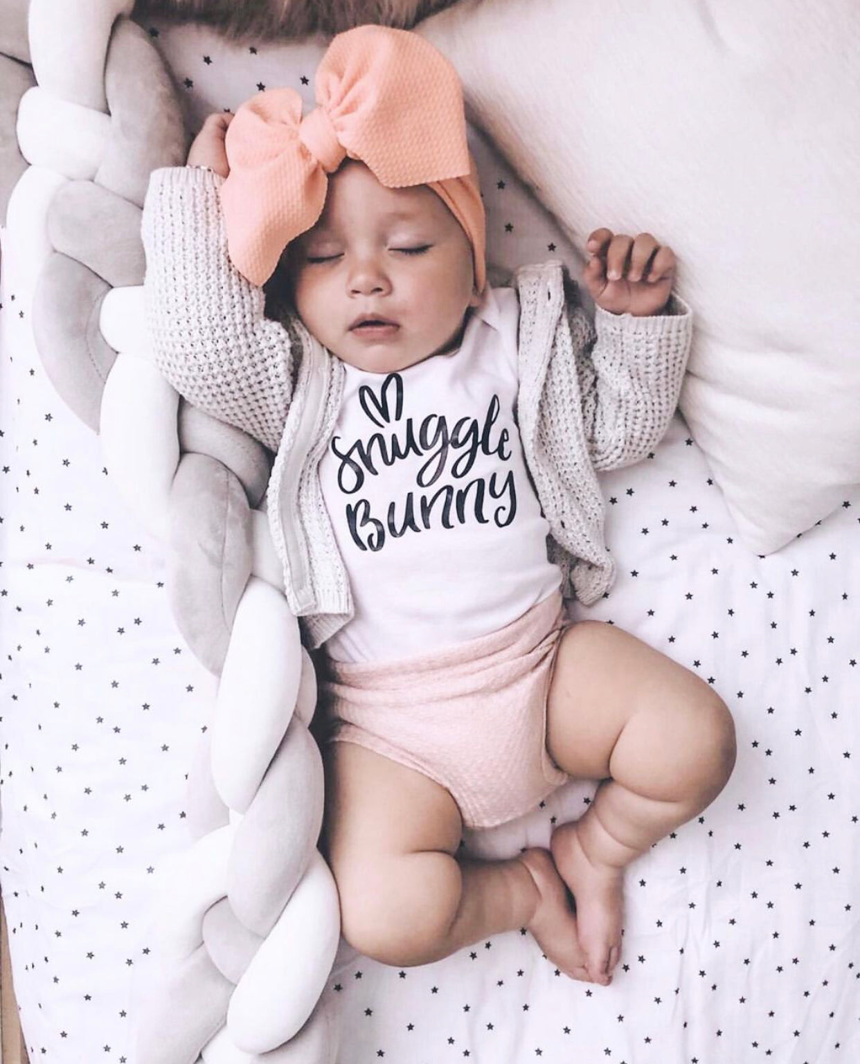 pink baby girl waffle bummies