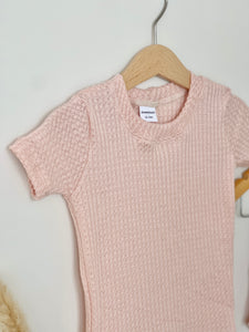 pink summer baby girl short sleeve shirt