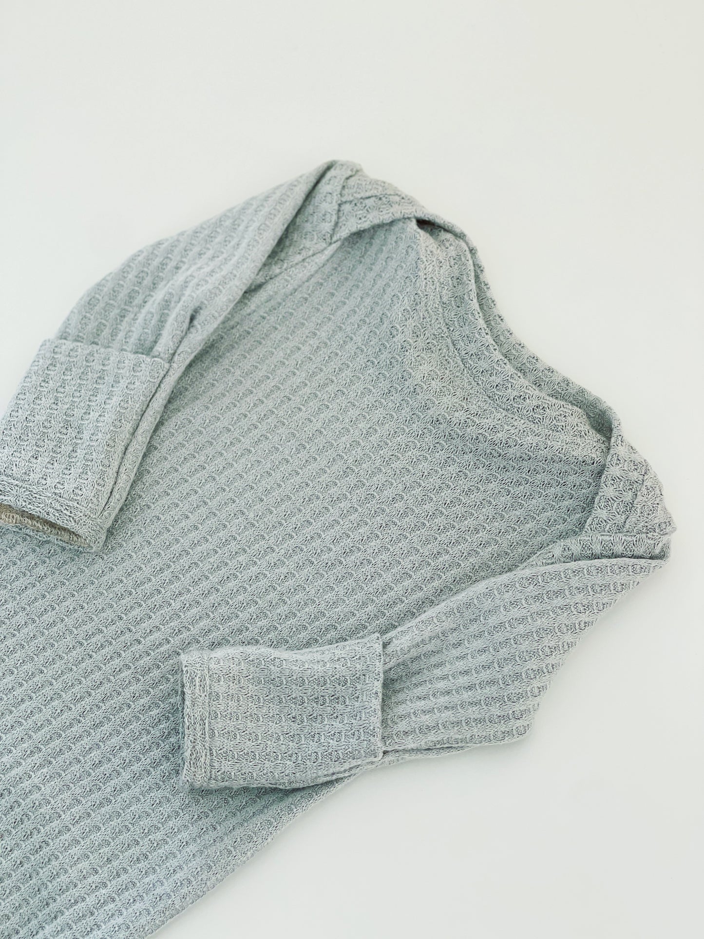 waffle knit knot baby gown