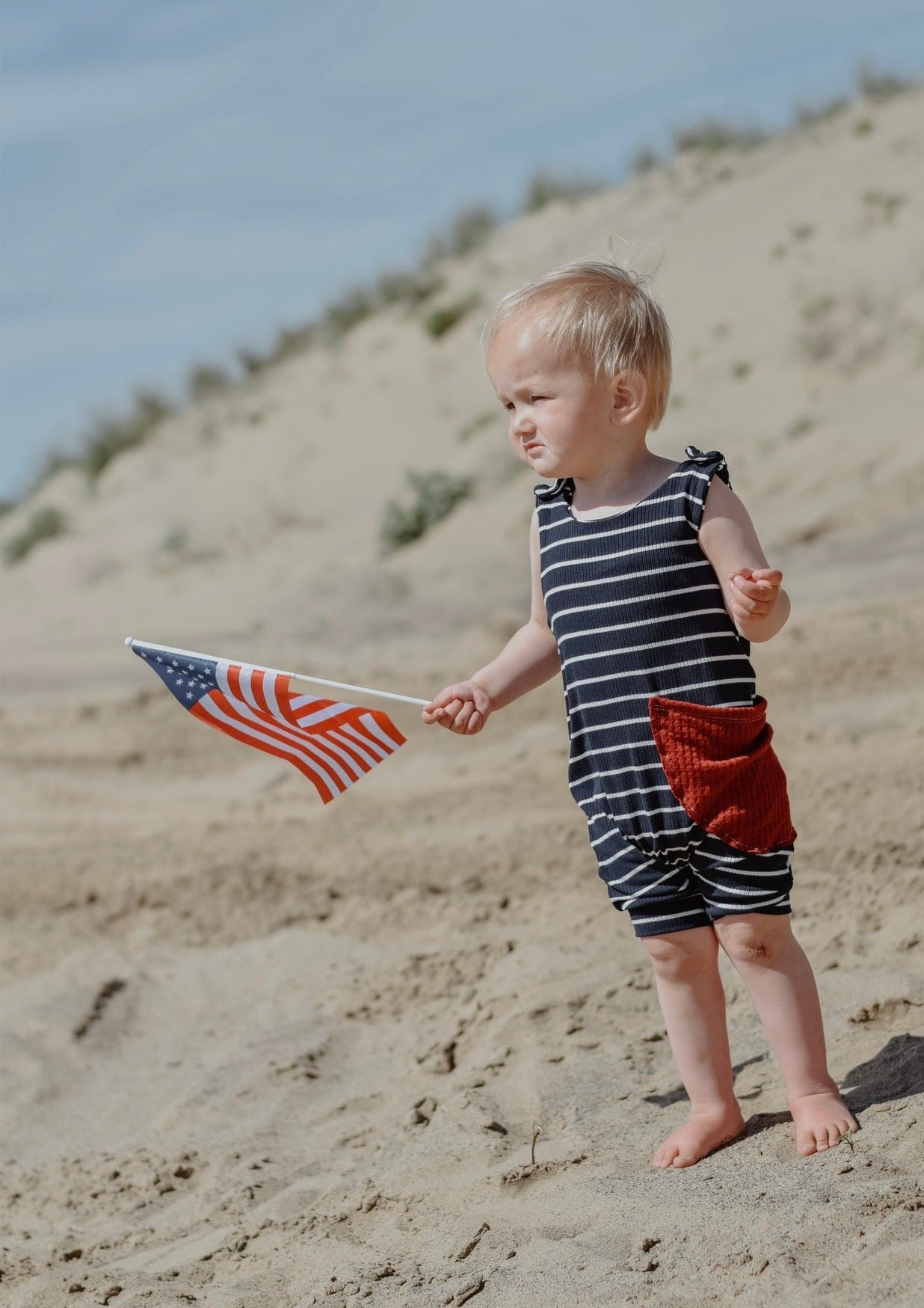 baby 4th of july romper