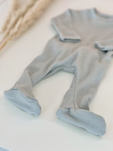 Load image into Gallery viewer, handmade baby boy footies
