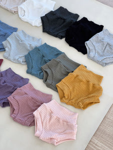 handmade waffle knit bloomers for babies