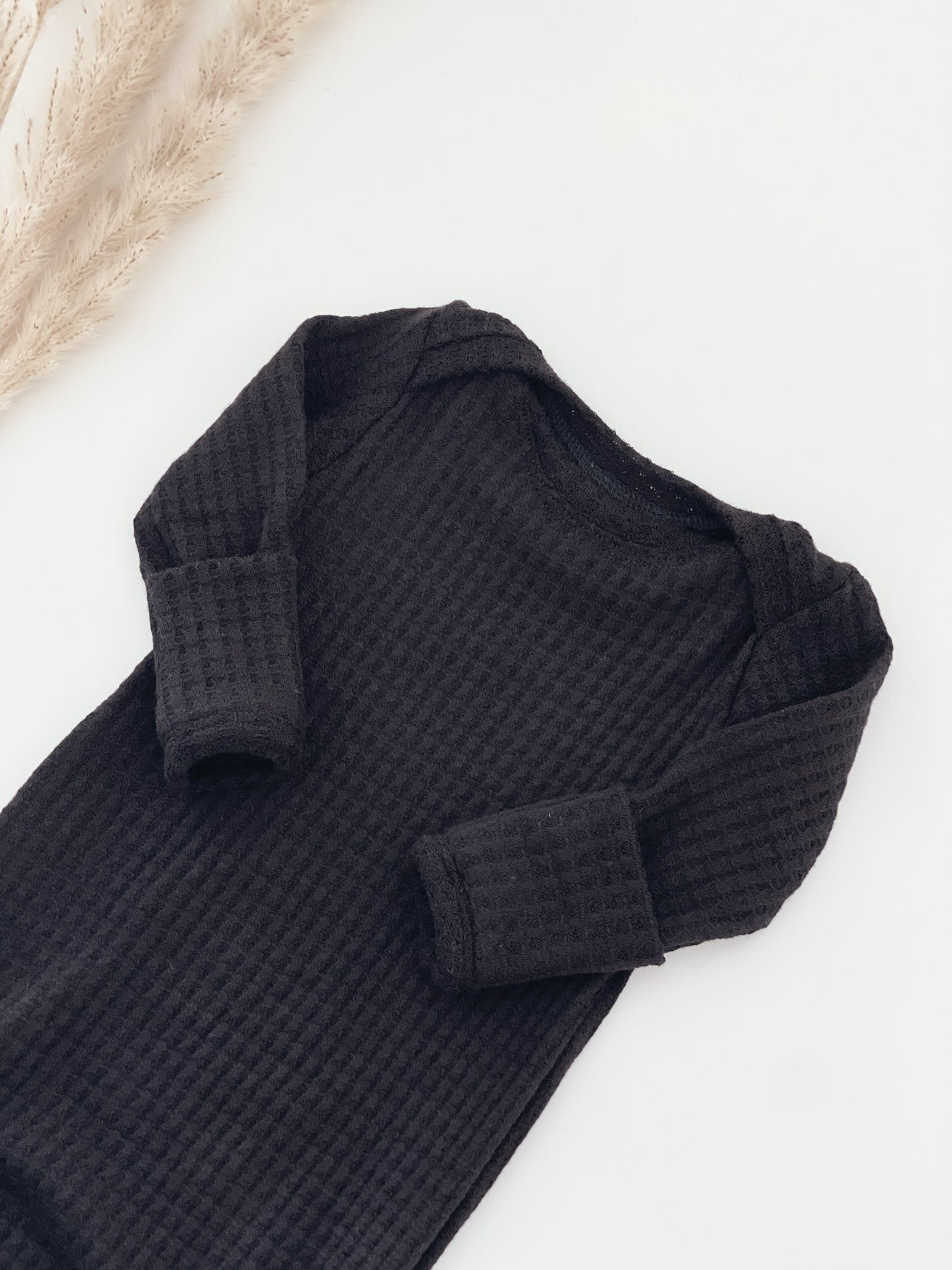 newborn boy black knot gown