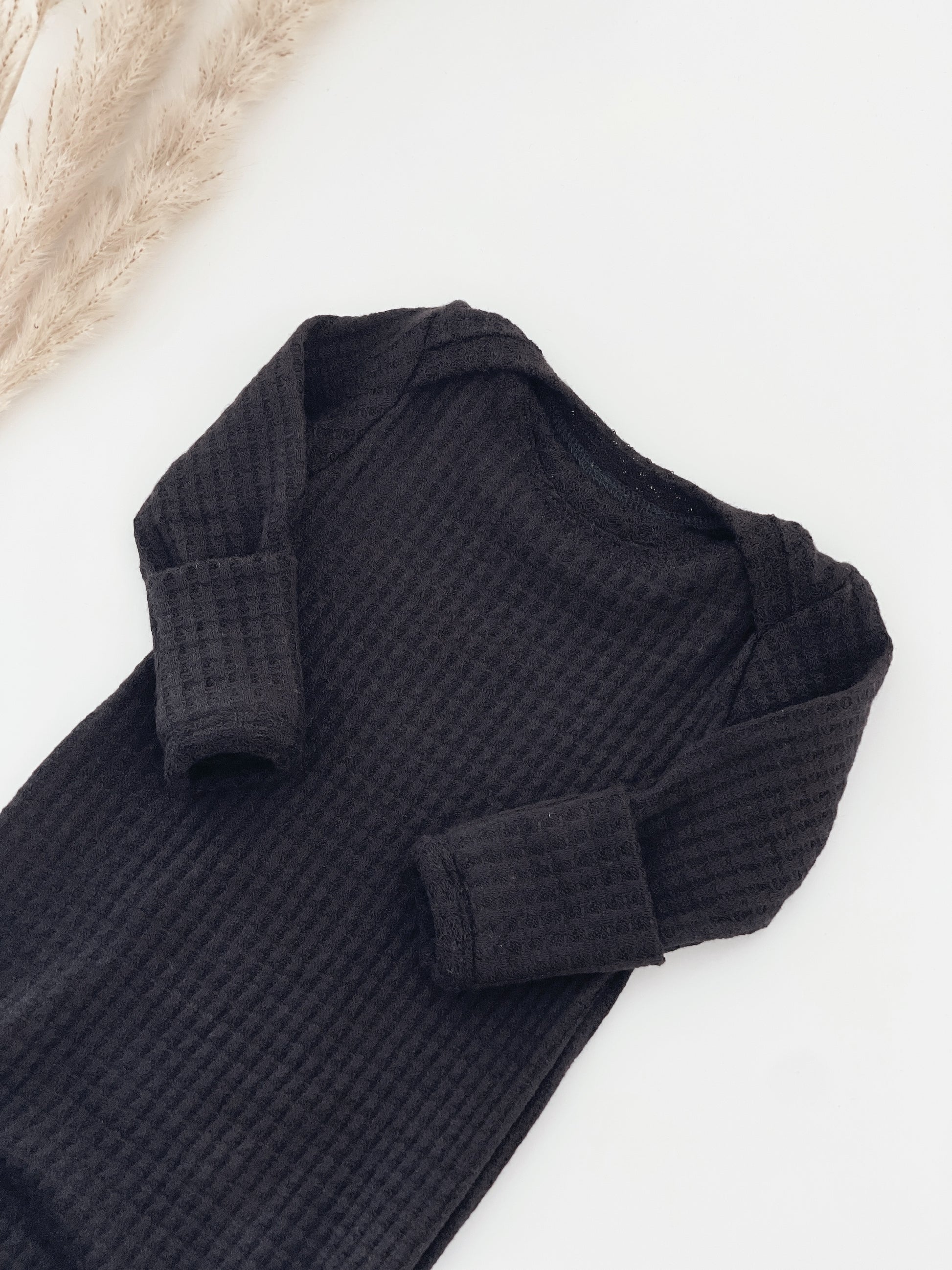 newborn boy black knot gown