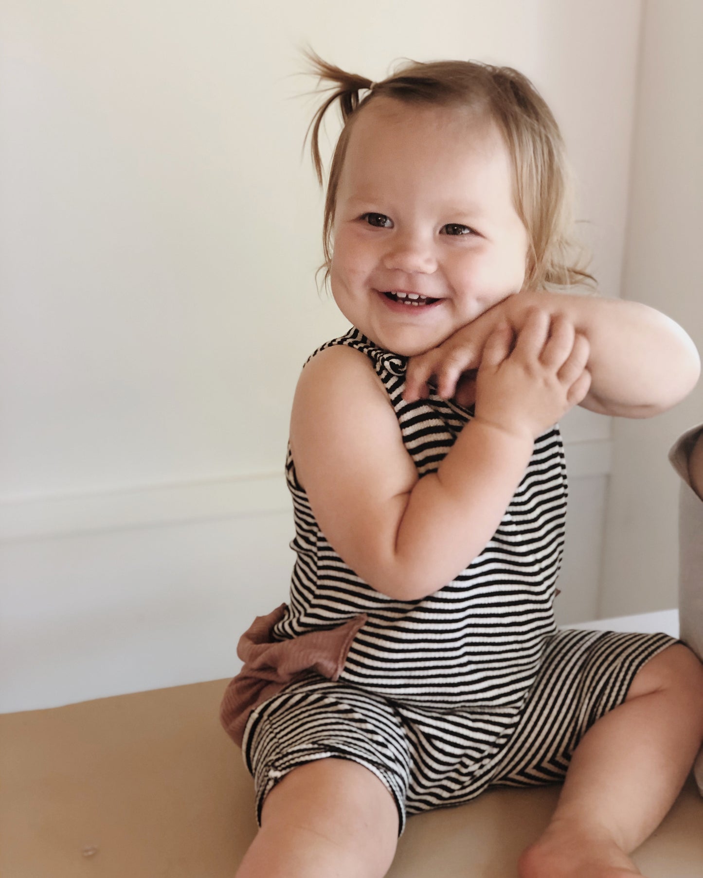 Black + White Romper