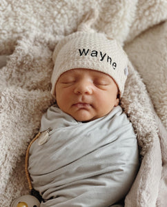 personalized newborn waffle hat