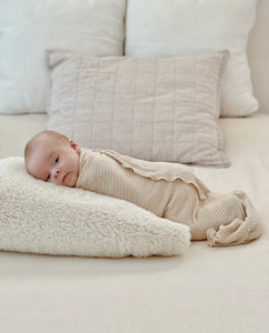 cream waffle newborn swaddle blanket