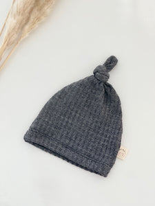 Charcoal gray waffle hat