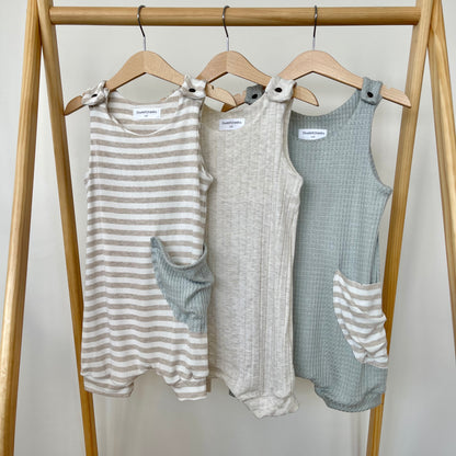 handmade boy summer tank rompers