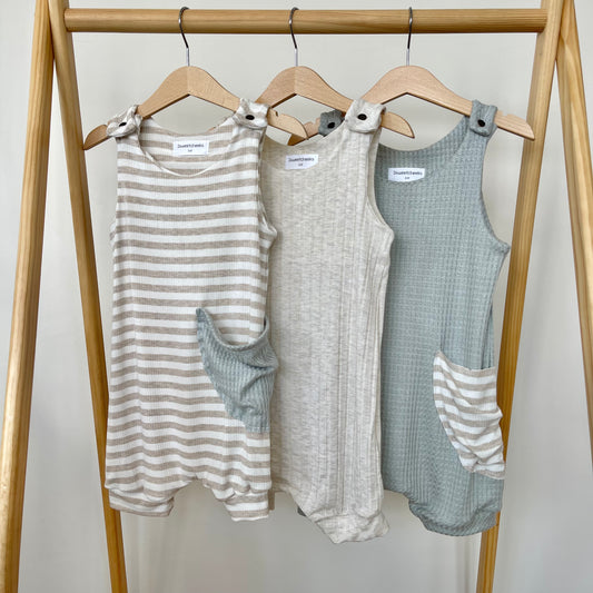 handmade boy summer tank rompers