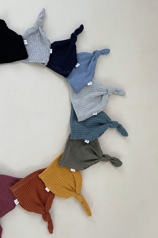 soft newborn waffle baby hat