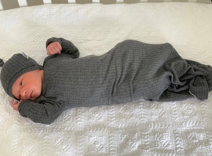 Gender neutral baby knot gown