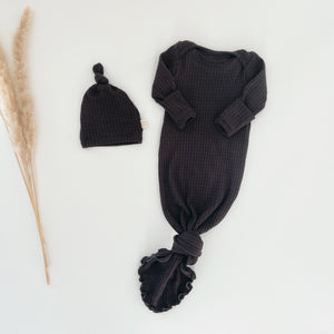 black newborn gown for babies