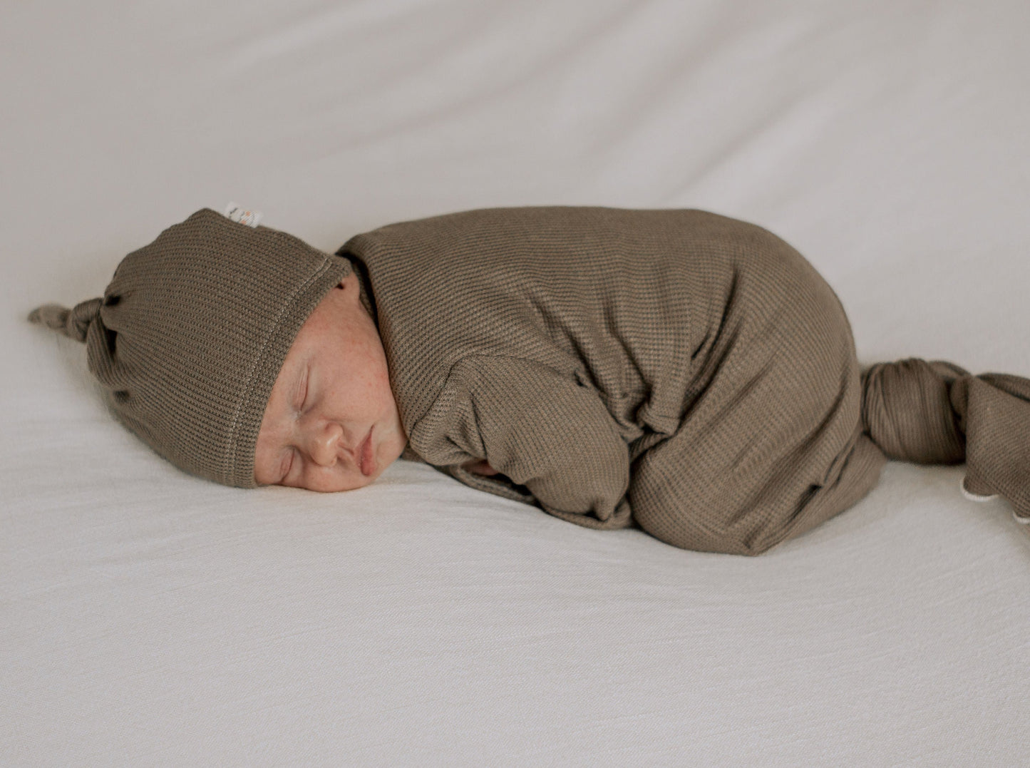 gender neutral newborn baby knot gown