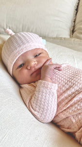 blush pink newborn coming home outfit