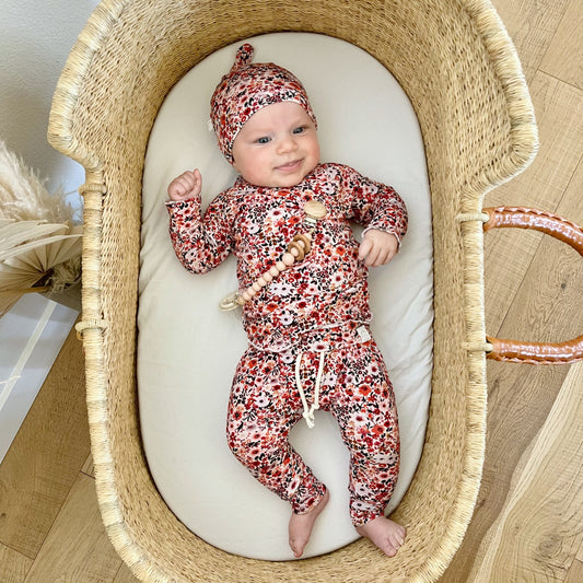 newborn floral coming home outfit