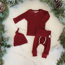 Load image into Gallery viewer, newborn red christmas pajamas
