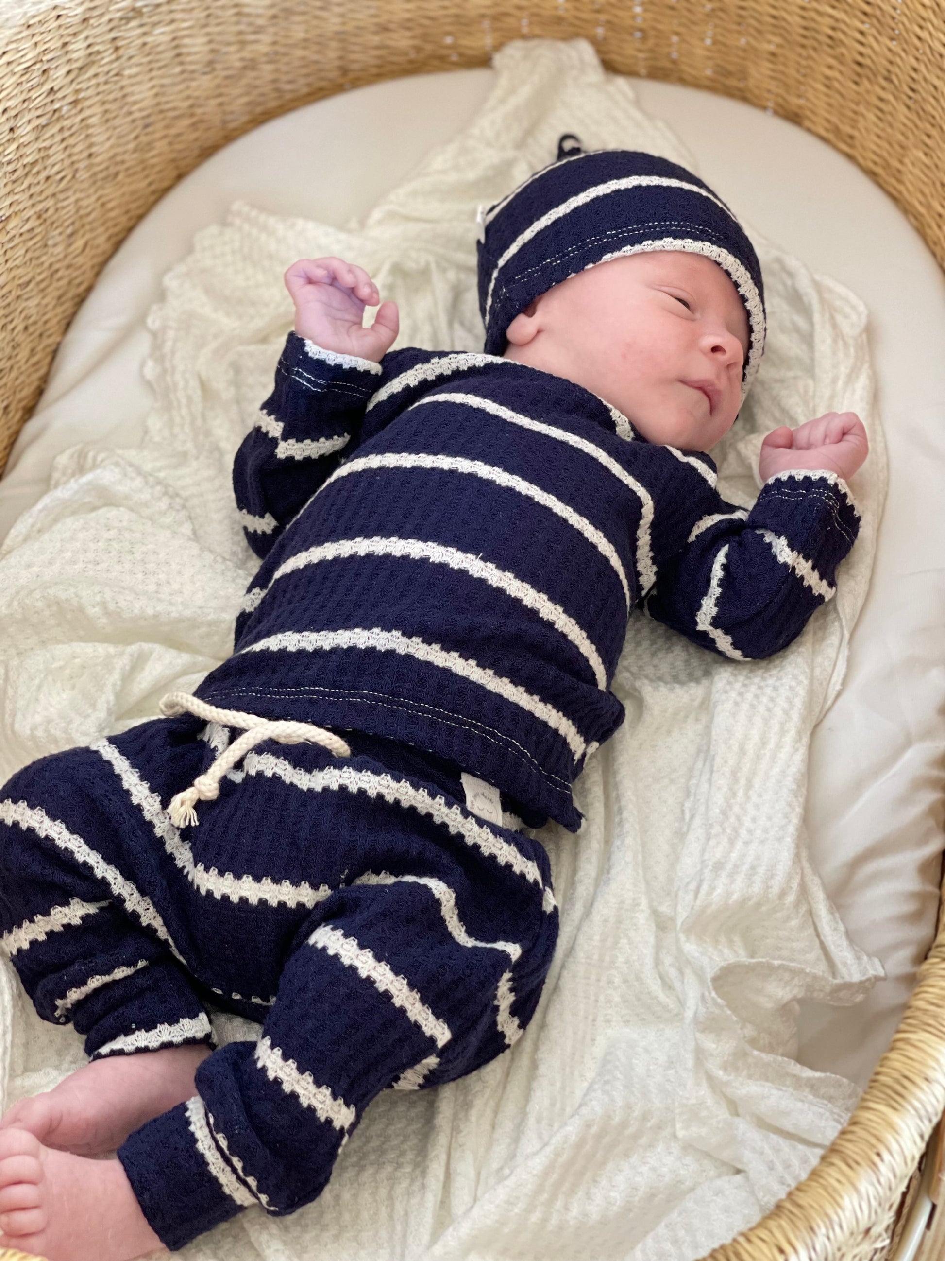 soft newborn boy waffle clothes