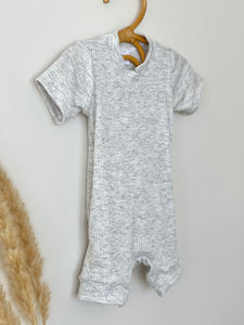 ribbed knit summer baby outfit