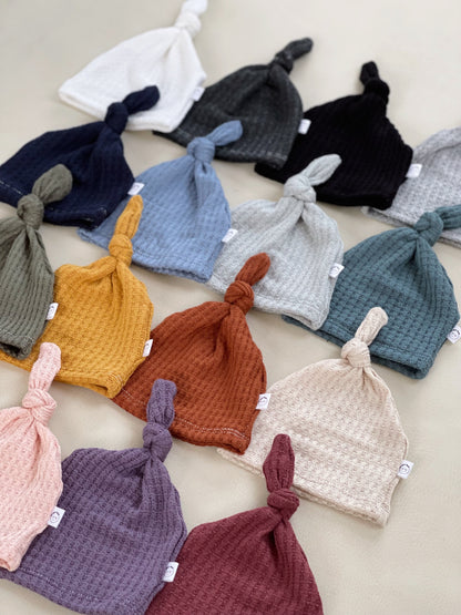 warm newborn waffle  baby hat
