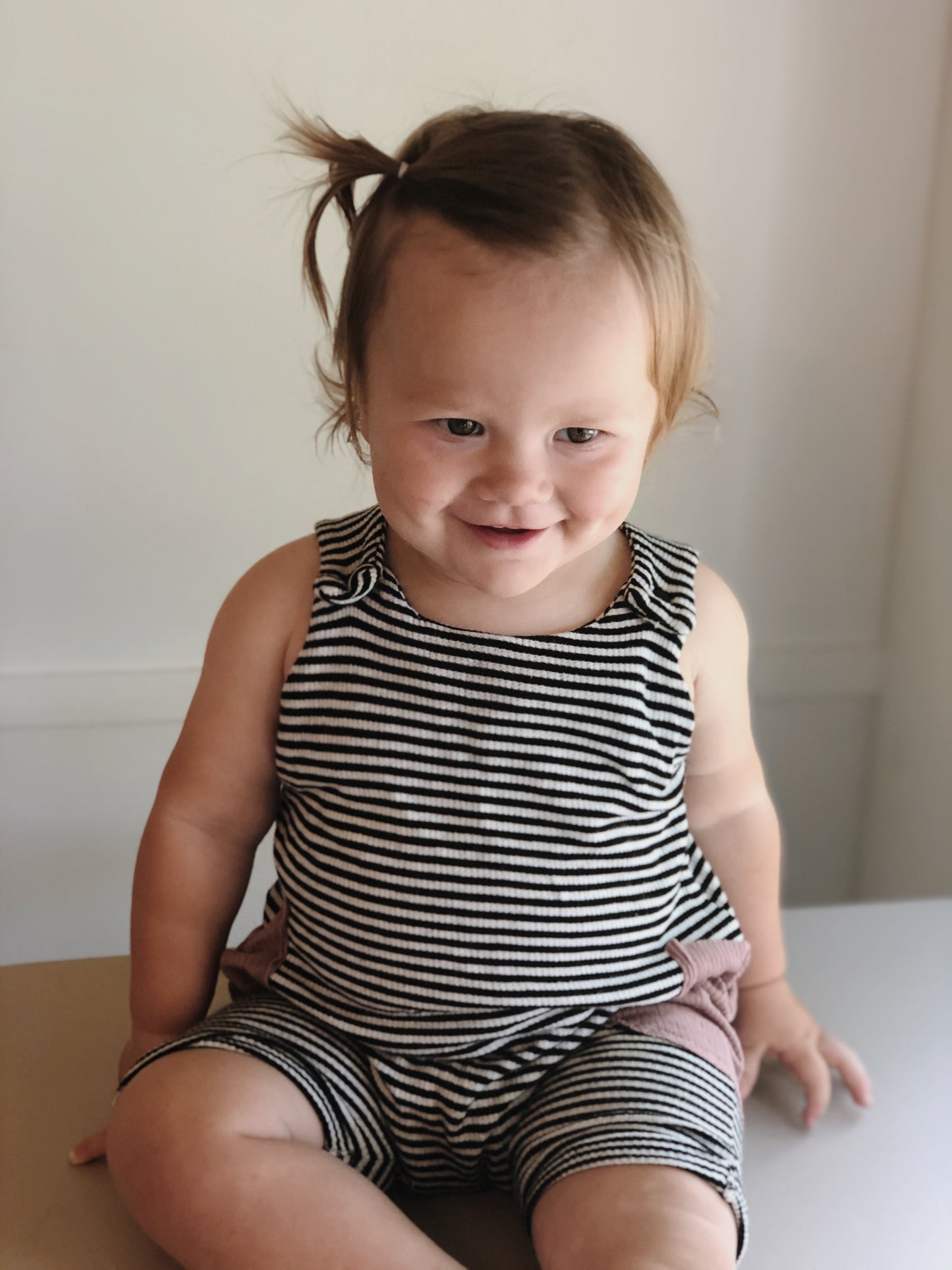 Black + White Romper