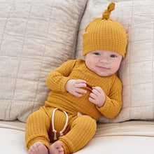 Load image into Gallery viewer, yellow waffle newborn coming home outfit

