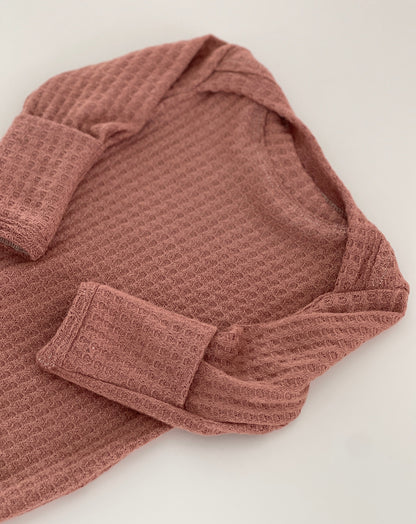 mauve baby girl knot gown