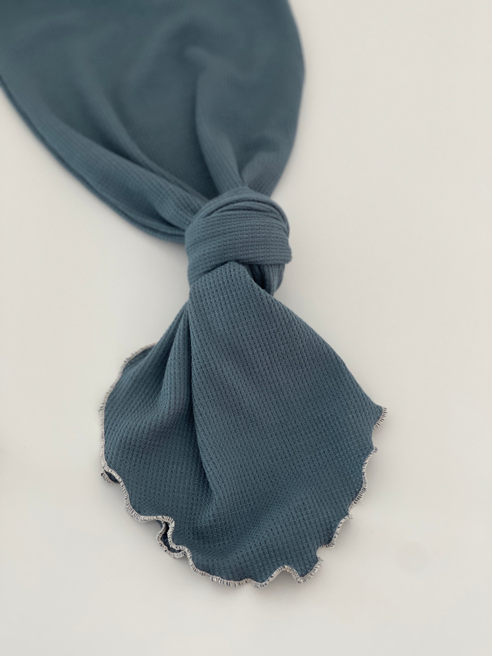 newborn boy blue waffle gown