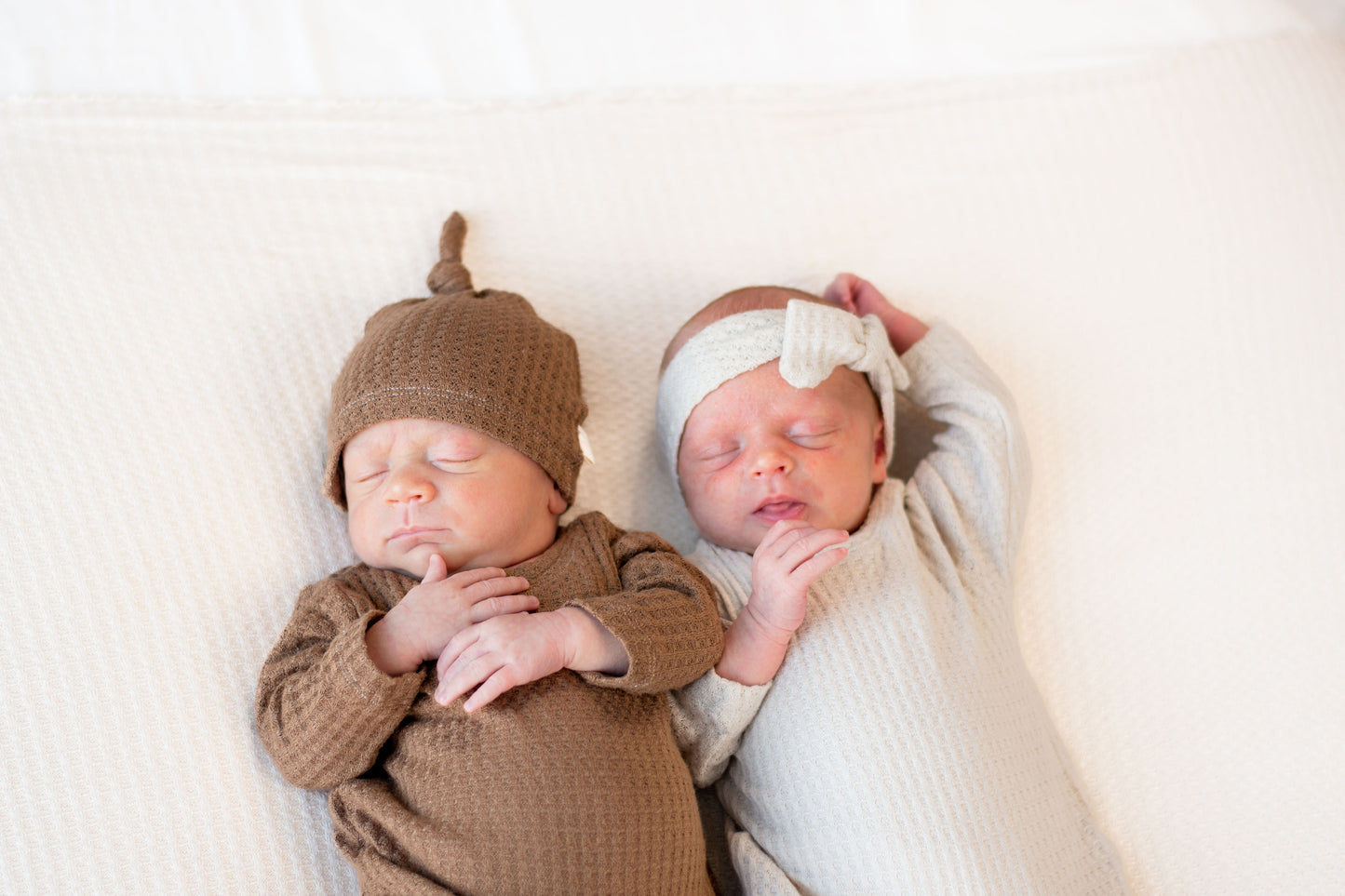 Oatmeal Back Flap Footie