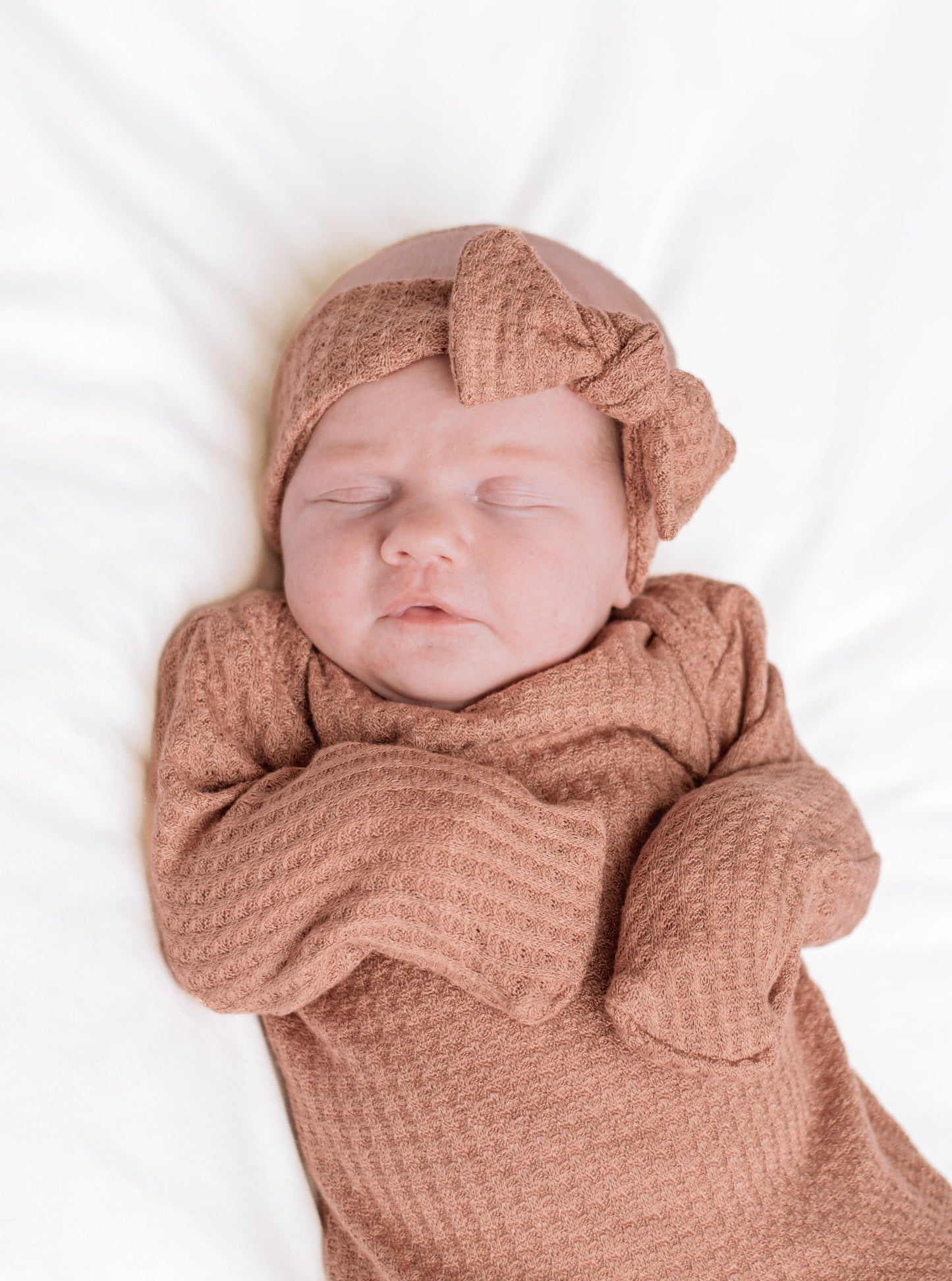 preemie girl knotted gown